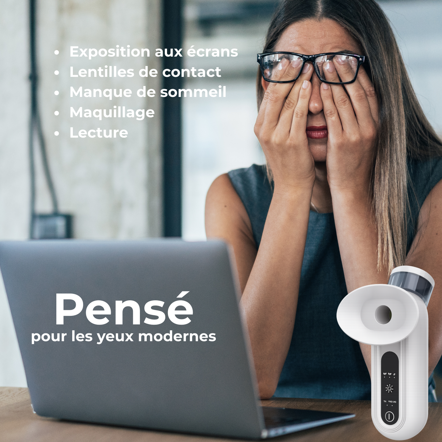 VapOculaire™ - Buse vapeur pour hydrater les yeux secs et le visage