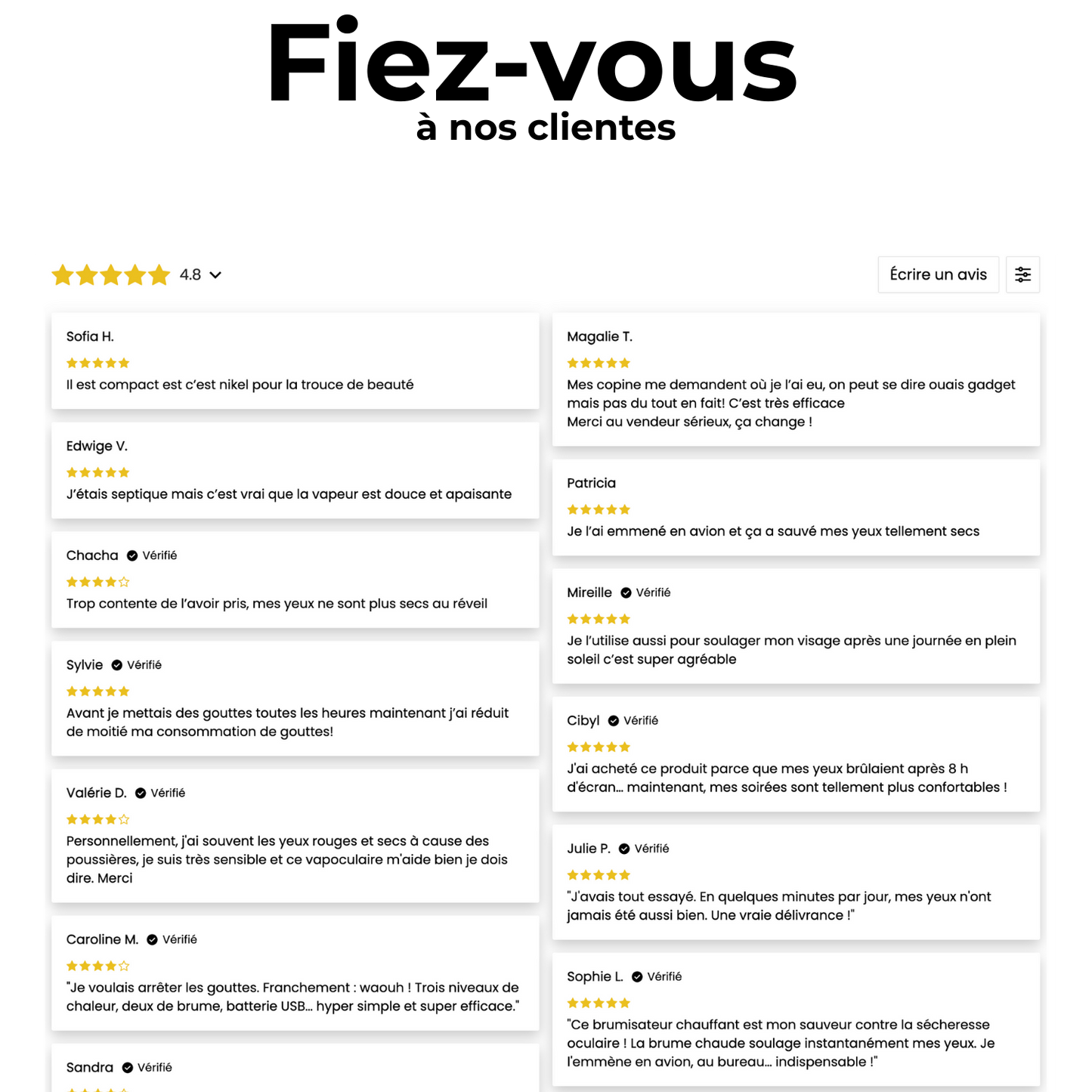 VapOculaire™ - Buse vapeur pour hydrater les yeux secs et le visage